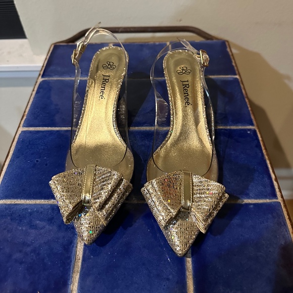 J. Renee Shoes - Transparent Evening Shoes J. Renee 1960s Vintage Party Shoes NOS Sz 8 M